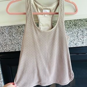 Suede/leather combo tank